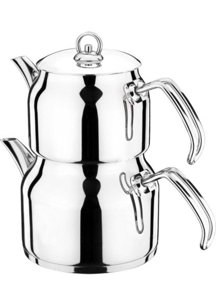 Mini Metal Kulp Çaydanlık, Gümüş Renk, Şık ve Dayanıklı Tasarım
