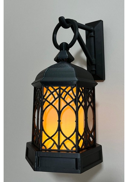 Şık ve Dekoratif 3D Duvar Aplikası, Siyah Renk, Modern Tasarım indirimleri