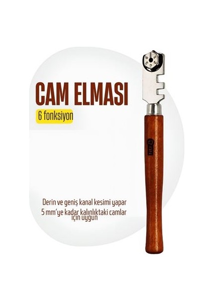 Turk Elmas Cam Kesici - Kalem Tipi Cam Kesici Cam Kesme Elması - FKU7201-8253