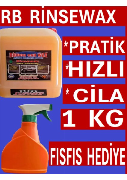 Ribbonwax Rinsewax 5 kg ( Pratik Hızlı Cila - Yağmur Su Kaydırıcı )