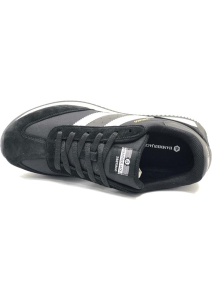 101-24985-M Santiago Deri Sneaker Erkek Spor Ayakkabı Siyah-Beyaz modelleri