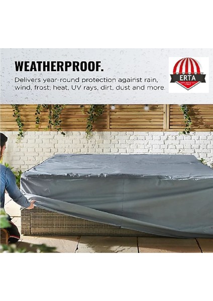 Gri Bahçe Mobilya Koruma Örtüsü, Su Geçirmez, 1x1.5m, 90CM Yükseklik