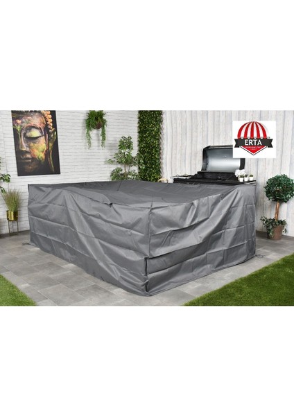 Gri Bahçe Mobilya Koruma Örtüsü, Su Geçirmez, 1x1.5m, 90CM Yükseklik