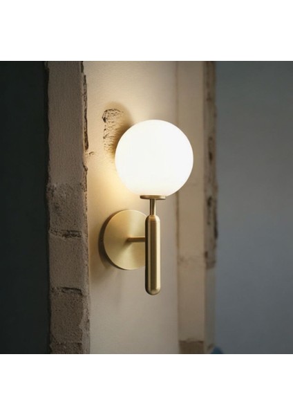 Sarı Küre Eskitme Aplik, Şık ve Estetik Dekoratif Aksesuar