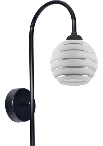 Modern Metal Kolu Cam Başlıklı Aydınlatma, Çok Amaçlı Kullanıma Uygun Ürün.