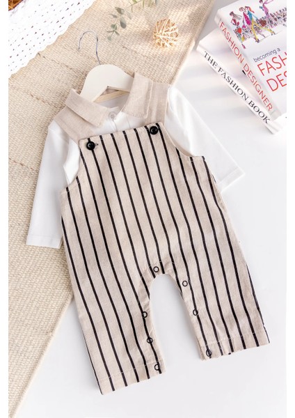 Erkek Bebek 100% Pamuk 2'lia Salopet Tulum Set