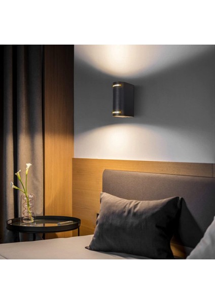 Alüminyum Çift Yönlü Elektrikli Iç-Dış Mekan Duvar Aplikası, Antrasit Renk fiyatları