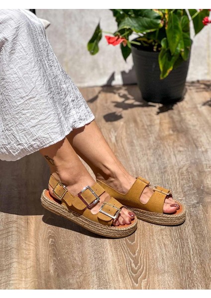 Capella Iki Bantlı Ayarlanabilir Tokalı Taba Kadın Sandalet modelleri