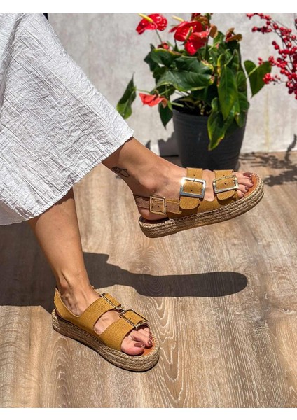 Capella Iki Bantlı Ayarlanabilir Tokalı Taba Kadın Sandalet indirimleri