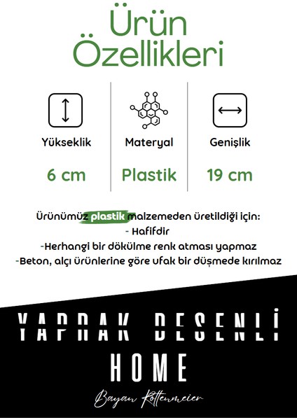 Yaprak Desenli Home Yazısı Dekoratif Obje - Biblo - Dekor fiyatları