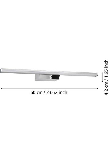 Iç Mekan Siyah LED Ayna Üzeri Aplik 60CM IP44, Şık ve Modern Tasarım fırsatları