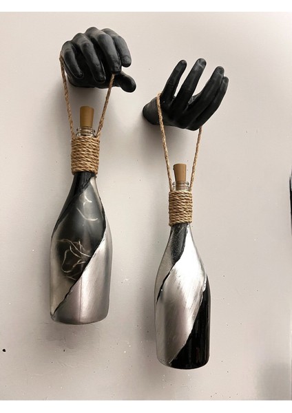 El Figürlü Duvar Lambası, Pilli LED Işıklı Dekoratif Şişe Aydınlatma fırsatları