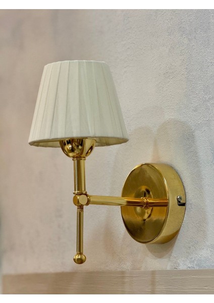 Şık Metal Duvar Aydınlatması, Kablosuz, Pil ile Çalışan, Parlak Gold Tasarım