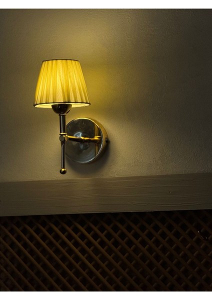 Şık Metal Duvar Aydınlatması, Kablosuz, Pil ile Çalışan, Parlak Gold Tasarım fırsatları