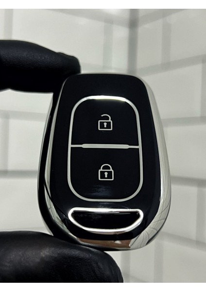Dacia Duster Logan Sandero Dokker Lodgy Sustasız Nano Anahtar Kılıfı Siyah Gümüş modelleri