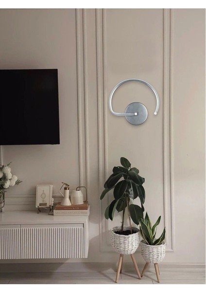 Modern Gri LED Duvar Aplik, Banyo, Mutfak ve Salon Için Şık Aydınlatma Seçeneği
