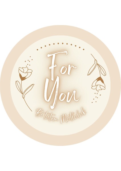 20 Adet (5 Farklı Çeşit) Karışık Etiket Paketleme Etiketi Hediye Etiketi Sticker -4 Cm-(Model 10)