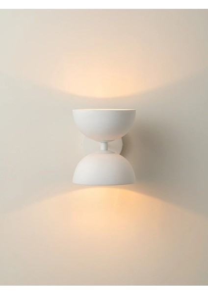 Modern Çift Başlı Şık Minimal Duvar Apliki, Beyaz Renk, Dekoratif ve Şık Tasarım indirimleri