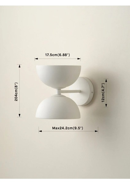 Şık Çift Başlı Modern Minimalist Duvar Aydınlatması, Siyah