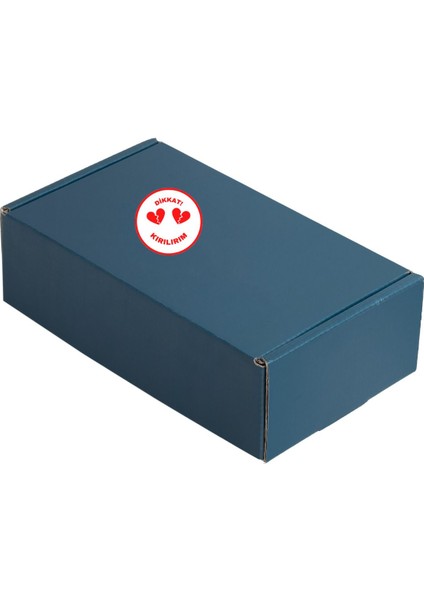 100 Adet Yuvarlak Dikkat Kırılır Etiketi Kargo Etiketi 4X4CM Küçük Boy