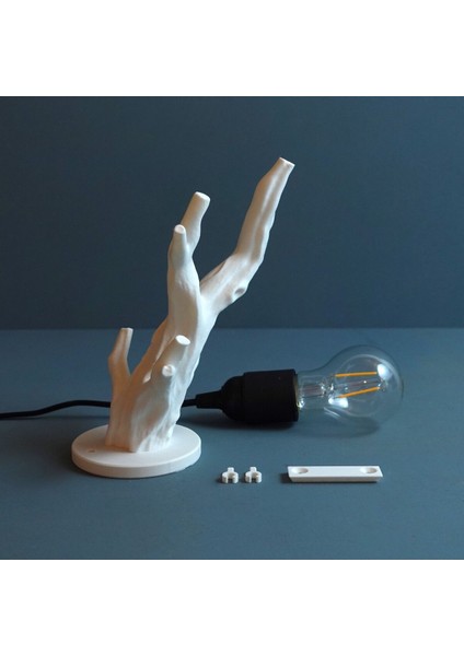 Doğal Ağaç Dalı Duvar Aydınlatma, Rustik Tasarım, Beyaz, 1 Adet fiyatları