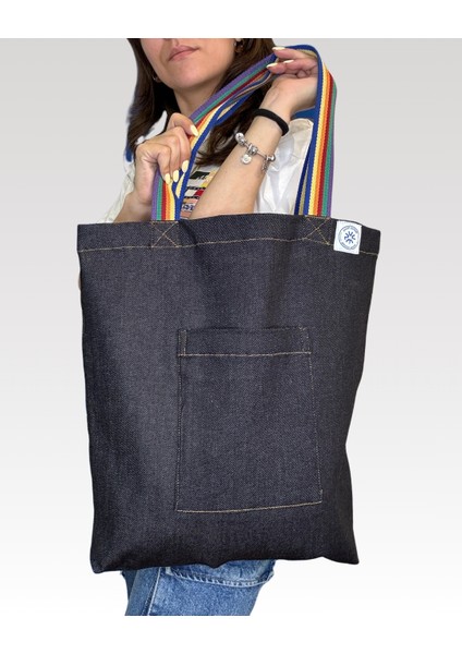 Kove Omuz Çantası-Renkli Saplı