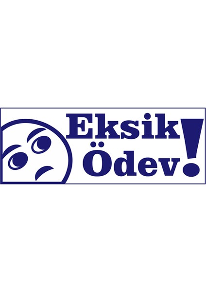 Öğretmen Kaşesi - Eksik Ödev, 912 (51mm*19 mm) Mavi Keçeli Otomatik Kaşe fırsatları