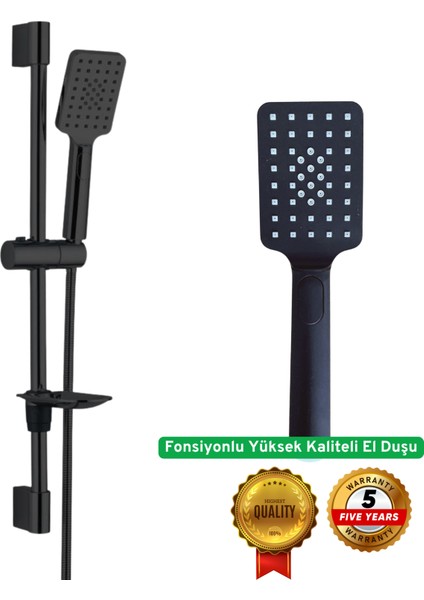 Dusj Siyah Sürgülü Duş Seti 5 Yıl Garantili fiyatları