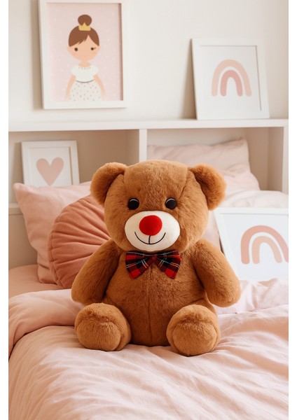 Ayıcık Peluş Yastık, Sevgiliye Hediye Ayıcık Peluş Oyuncak 25 Cm Kahve