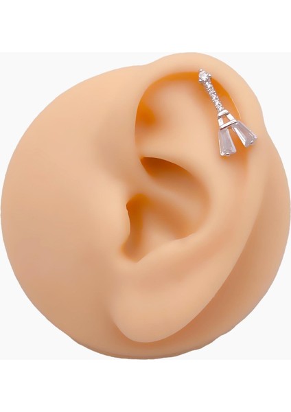 Cerrrahi Çelik Zirkon Taşlı Eyfel Tragus Helix Piercing (1ADET) fiyatları
