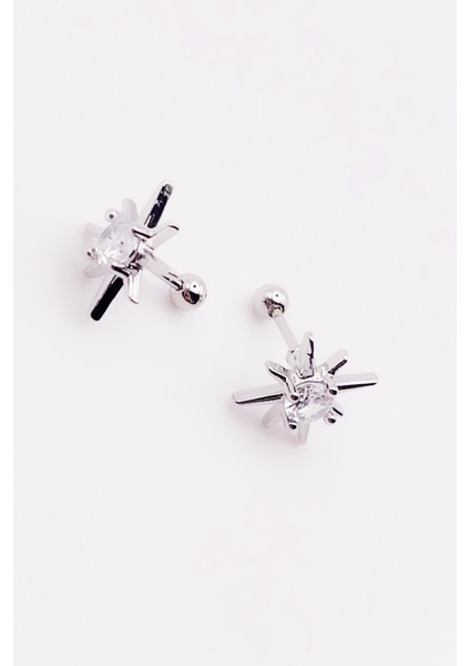 Cerrrahi Çelik Tek Taşlı Kutup Yıldızı Tragus Helix Piercing (1ADET) indirimleri