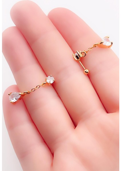 Cerrrahi Çelik Zirkon Taşlı Damla Taşlı Sallantılı Tragus Helix Piercing (1ADET) modelleri