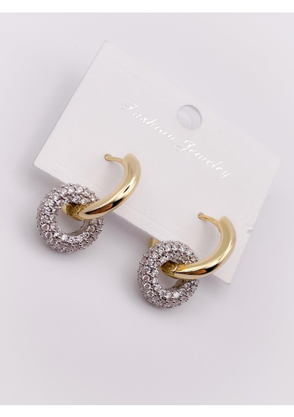 Özel Seri Taşlı, Sallantılı Gold Küpe fırsatları