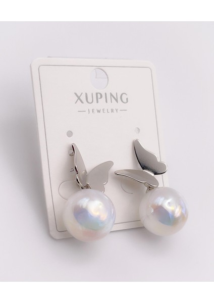 Özel Seri Özel Seri Küpe Incili Kelebek Küpe