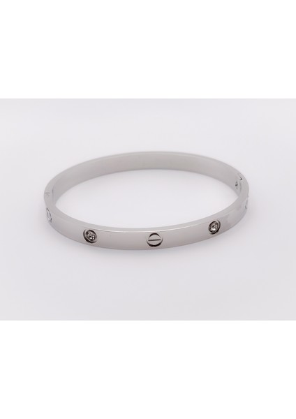 Çelik Marka Model Taşlı Bileklik - Gümüş fırsatları