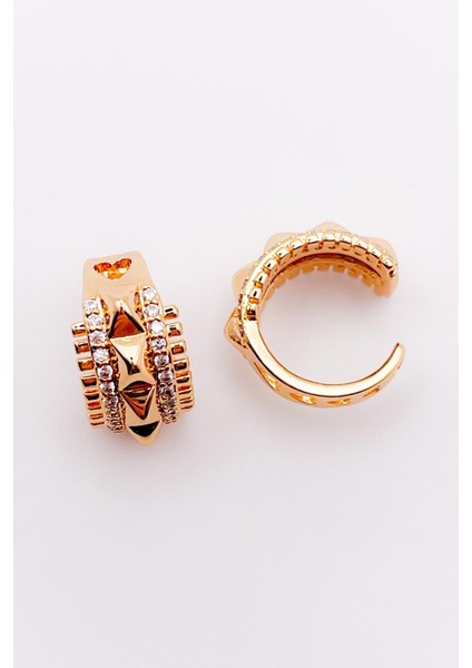 Zirkon Taşlı Tamtur Sıkıştırma Kıkırdak Küpe Piercing (1ADET) indirimleri