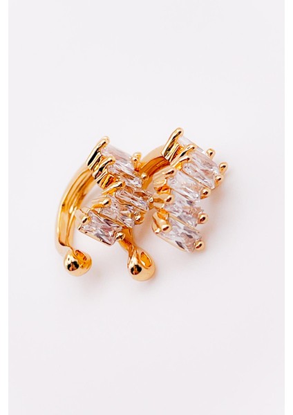 Baget Taşlı Sıkıştırma Kıkırdak Küpe ( Earcuff ) Piercing (1ADET) modelleri