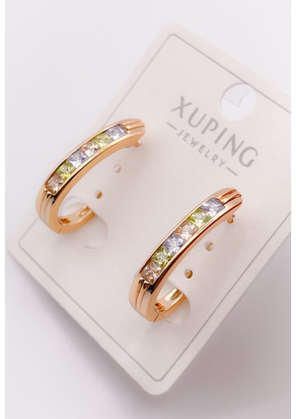 Özel Seri Taşlı Küpe Rose Gold