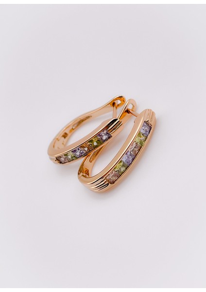 Özel Seri Taşlı Küpe Rose Gold indirimleri