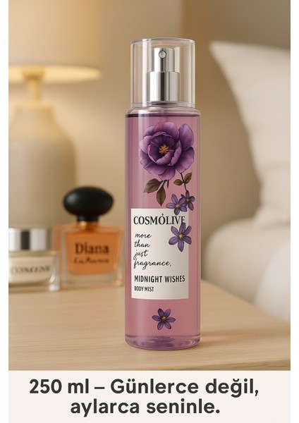 Vücut Spreyi Body Mist | Bombshell | Midnight Wishes | Kadın | Işıltılı | Nemlendirici | 250 ml indirimleri