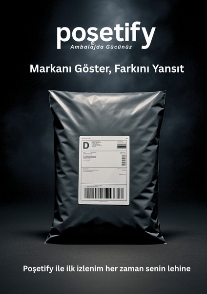 Gri Cepsiz Kargo Poşeti 35X45+5 cm | Yapışkan Bantlı Kargo Zarfı | 50’li E-Ticaret Poşeti