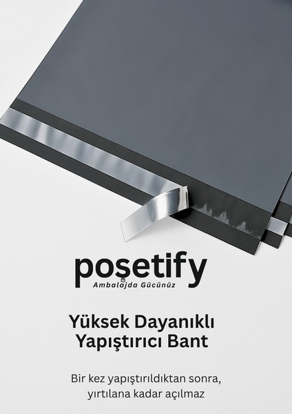 Gri Cepsiz Kargo Poşeti 35X45+5 cm | Yapışkan Bantlı Kargo Zarfı | 500’LÜ E-Ticaret Poşeti