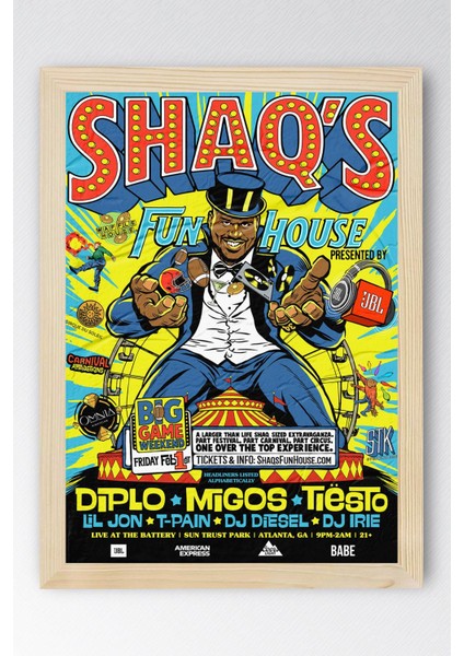 Shaquille O'neal Çerçeveli Tablo - Basketbol Nba Posteri Tablo