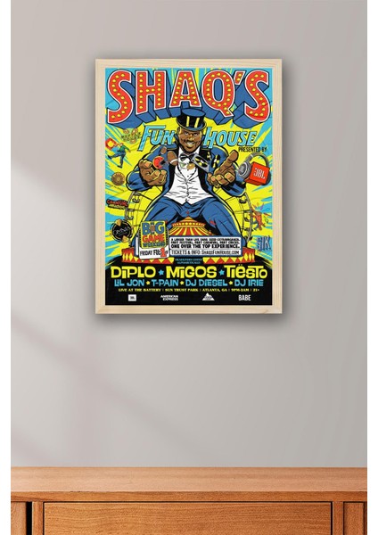 Shaquille O'neal Çerçeveli Tablo - Basketbol Nba Posteri Tablo fiyatları