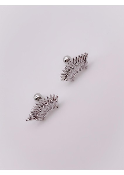 Cerrrahi Çelik Piercing ( Pirsing ) Zirkon Taşlı Kirpik Figürlü Tragus Helix Piercing (1ADET) modelleri
