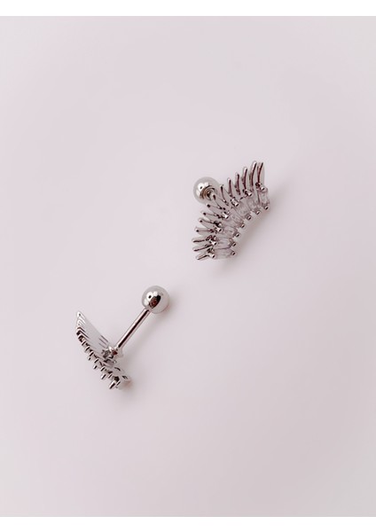 Cerrrahi Çelik Piercing ( Pirsing ) Zirkon Taşlı Kirpik Figürlü Tragus Helix Piercing (1ADET) fırsatları