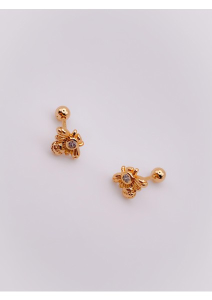 Cerrrahi Çelik Piercing ( Pirsing ) Tek Taşlı Arı Figürlü Tragus Helix Piercing (1ADET) modelleri