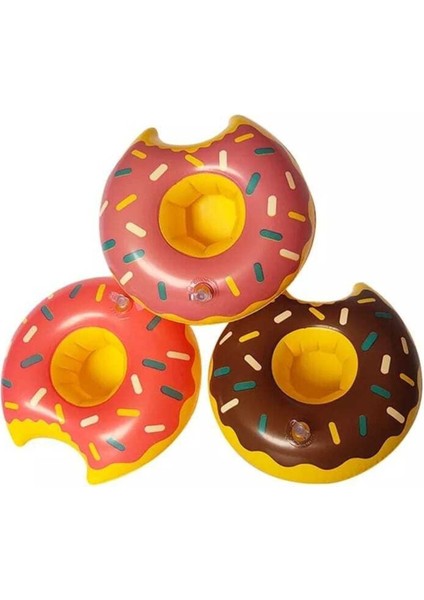 Renkli Donut Şişme Deniz Havuz Bardak Tutucu, Eğlence ve Keyfi Artırır! modelleri