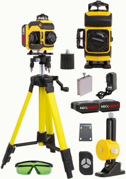 Profesyonel Yeni Nesil Tripodlu Dijital Göstergeli Type-C Şarj Çıkışlı 16 Yönlü Lazer Hizalama fiyatları