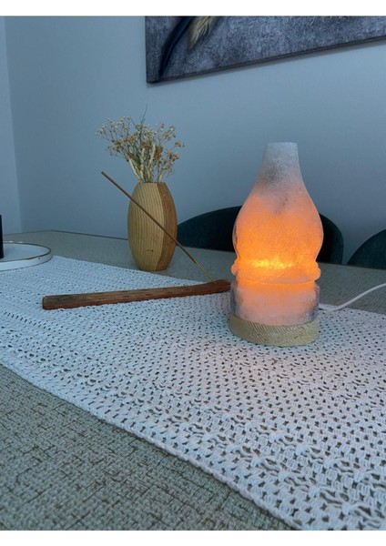 El Yapımı Doğal Kaya Tuzu Lambası, Hava Temizleyici ve Gece Aydınlatması